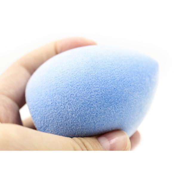Blue Face Makeup Sponge Puff Facial Cosmetic Concealer Cream Foundation Powder Blender Puff Set Egg Stand Holder Box
