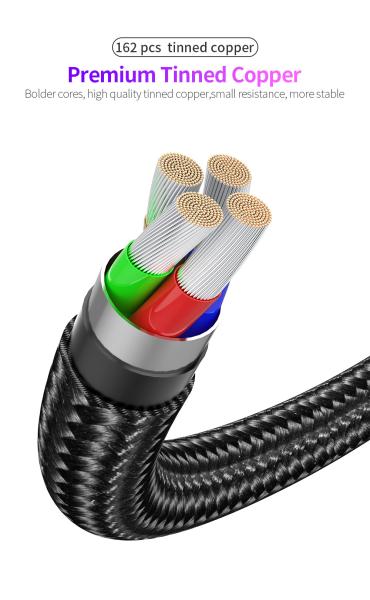 540 Degree Rotating QC4.0 Magnetic Charger Cable 5V2.4A