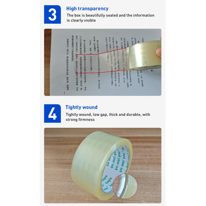 45mm Width Silent Tape Logistics Express Packaging Tape Low Noise OEM Logo
