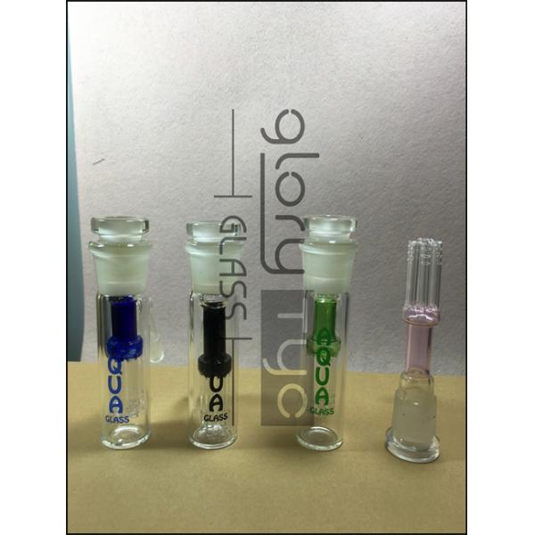 Hand Blown 13.2inch Straight Glass Water Pipe Bong With 3 Percs 14 Mm 18 Mm