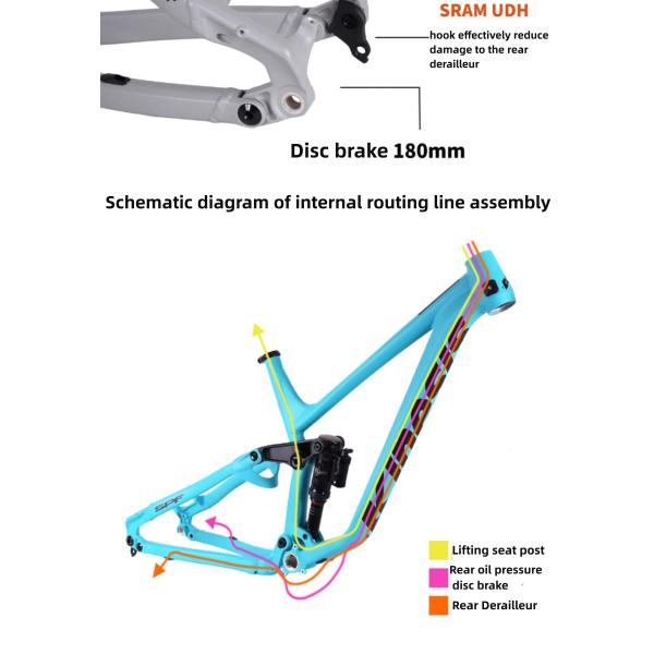 Kinesis TUM616 27.5+ 29er Алюминиевая полная подвеска Enduro Off-Road Soft Tail Рама горного велосипеда