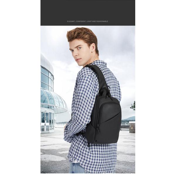 7.9 Inch IPAD USB Charging Shoulder Travel Sling Bag 18*10*30cm