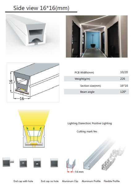 Household Silicone Tubing For LED Lights Square Shape IP68 Waterproof