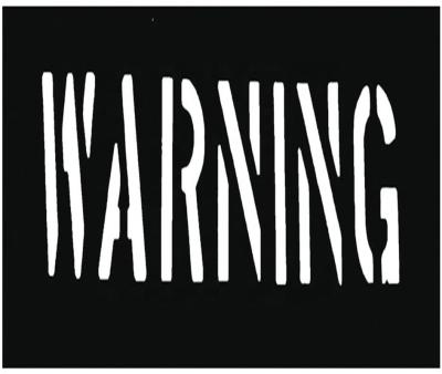 Warning Symbol Custom Plastic Letter Stencils PVC Material Black Color Non Toxic