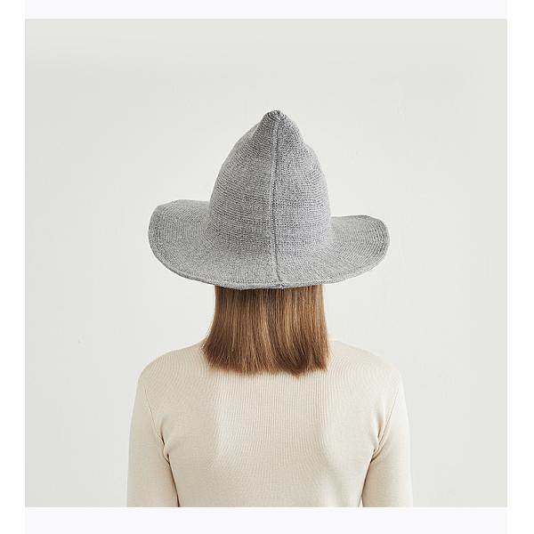 2023 Halloween Party Witch Hat Unisex Wool Knit Hat for Fashionable and Versatile Style