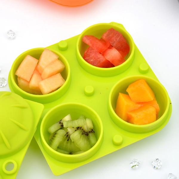 Food Grade Silicone Ice Mold 4 Cavity Diameter 5cm For Whiskey