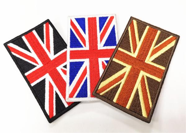 British Flag Square Military Style Patches Bright Color No Minimum