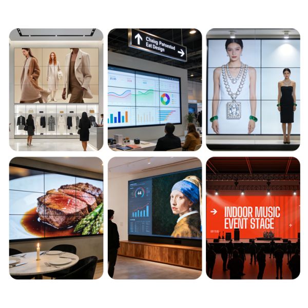 Shopping Mall Video Wall LCD Splicing Screen 55 Inch 0.88mm Bezel