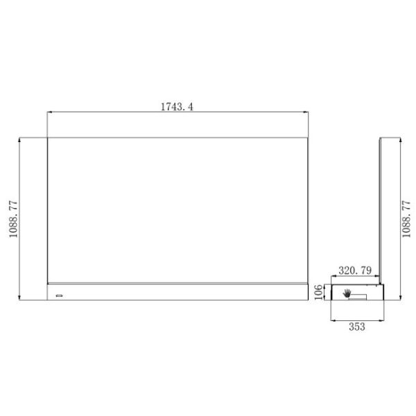 77 Inch Transparent OLED Display Interactive 3D Touch Transparent Digital Signage for Commercial Applications
