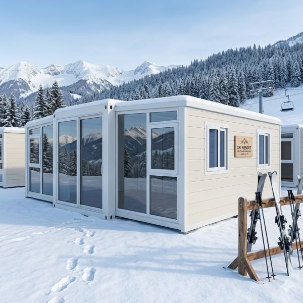 Winter Proof Heavy Duty Expandable Container Cabin , Living Container House Expandable