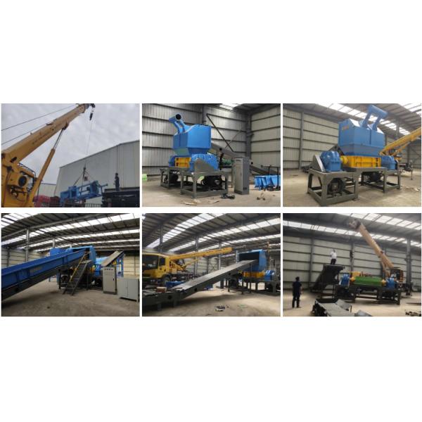 Rubber Metal Shredder Plastic Recycling Machine with and Small Scraps Weight T of 2.5