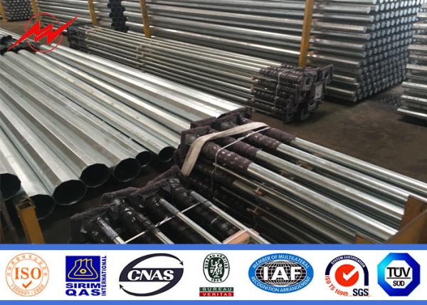 Q345 Polygonal 12M 6.5KN Steel Tubular Pole With Galvanization 15 Years Warranty