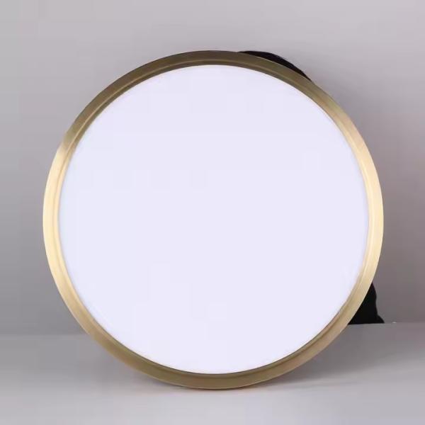 Modern Gold Body White Acrylic Shade Ceiling Lamp Living Room Round 24W 36W 54W LED Metal Ceiling Light