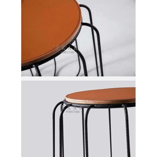 Modern Stainless Steel Frame Living Room Round Side Corner Table