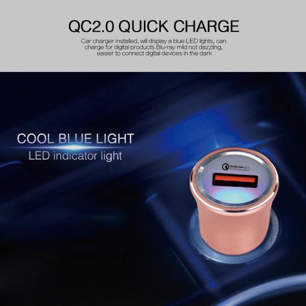 Qualcomm quick charge 3.0 car usb charger, universal car charger for phones, top selling car usb charger