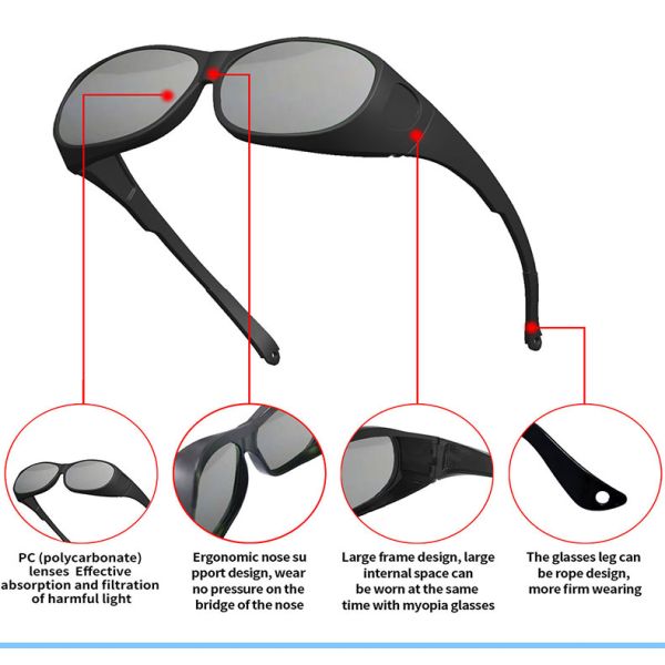 CE Z87 Protection Lenses Sunglasses Prescription Goggles Fashion Day Night Anti Fog Clear Dark Safety Glasses Spectacles