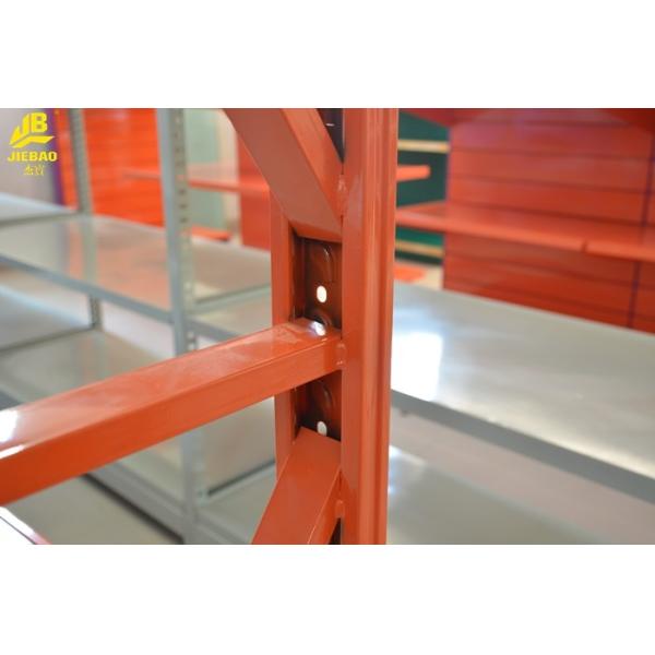 Four Levels Medium Duty Shelving System Flat Smooth Spraying Surface