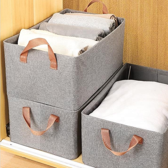 Large Capacity Non-woven Cloth Folding Storage Portable Clothes Storage for Wardrobe Use