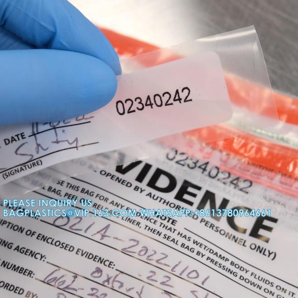 Police evidence bags, Public Safety Evidence Security Bags, Crime Scene Evidence Container, 6 X 8, 100 Pack