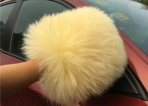 Luva real da limpeza do carro do Lambswool de Austrália do cabelo longo da luva da lavagem de carros da pele de carneiro