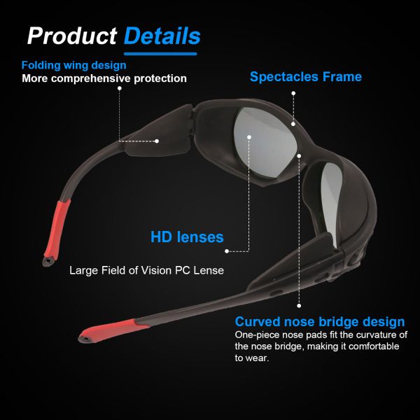 Safety Glasses Wrap-Around Protective Men Women Ansi Z87 Glass Tactical Night Vision Unisex Designer Prescription Work Goggles