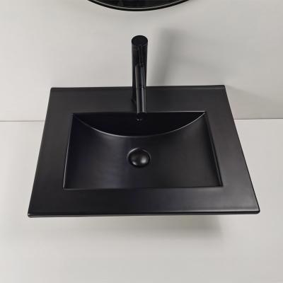24,02 dissipador Matt Black Vanity Basin Vessel do banheiro da parte superior da vaidade