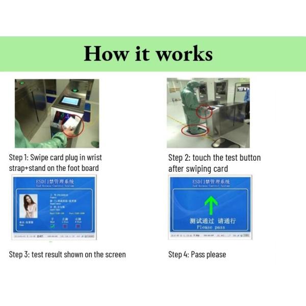 Анти- статический турникет барьера щитка тестера DC9V 1A ESD
