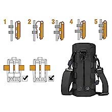 Tactical Molle Water Pouch, Tactical Bottle Holder ornaments Water Bottle Bag Hydration Carrier H20 Pouch Kettle Pouch
