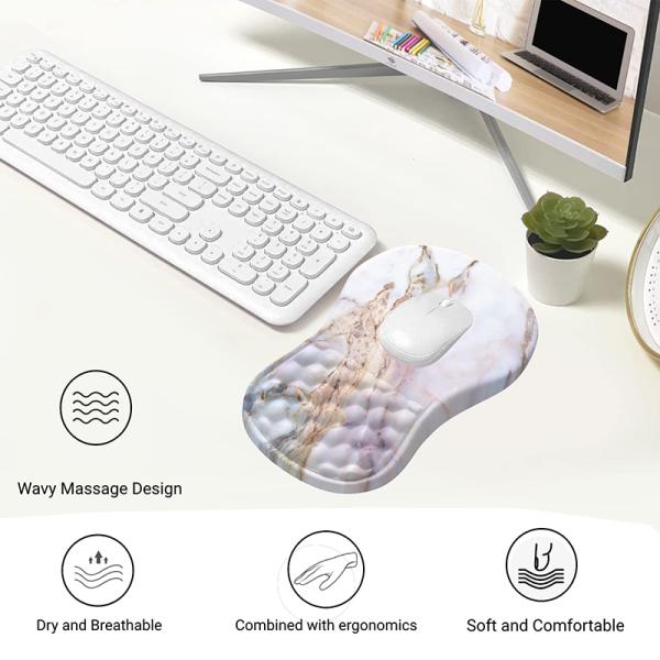 Desktop Silicone Gel Mouse Pad with Soft Memory Sponge Wrist Support