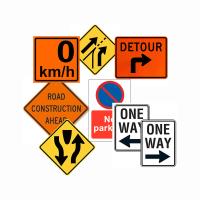 Signalisation de la route réfléchissante personnalisée travaux de construction à l'avance