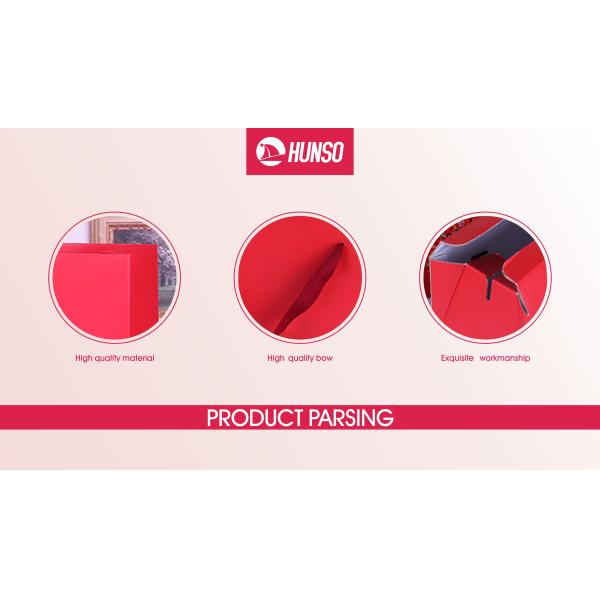 Chinese Style Printed Paper Bags Festival Gifts Ivory Board Scarlet Bags With Ribbon Rope