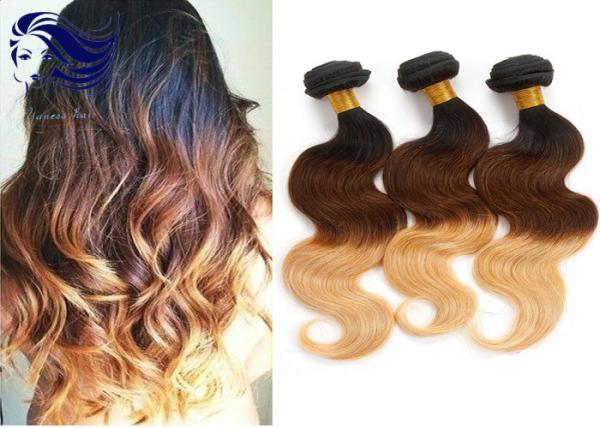 Extensões longas do cabelo humano do Virgin do cabelo 100 da cor de Ombre do cabelo para mulheres negras