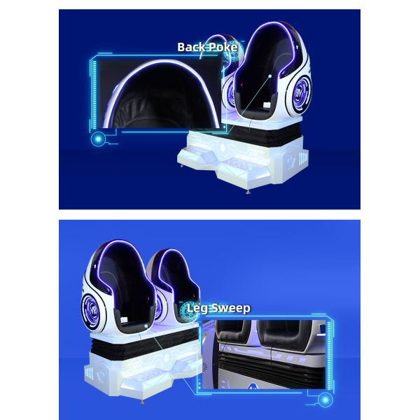 9D Virtual Egg Chair Simulator 360° Interactive Gaming Device Two-Person VR Gaming Equipment
