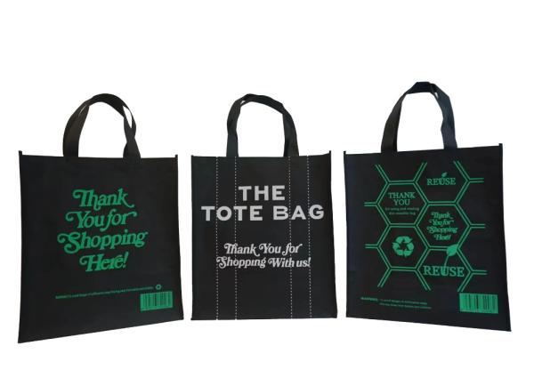 Reusable Grocery Bags Large Non Woven Shopping Bags Foldable Portable Tote Custom Eco-Friendly Tote Bag With Logo Printing Fashionable Handled Non-Woven Advertising Packing Gift Use