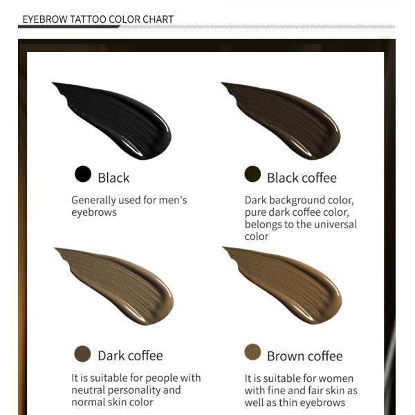 Макияж затира 15g пигментацией брови постоянный пигментирует цвета чернил татуировки
