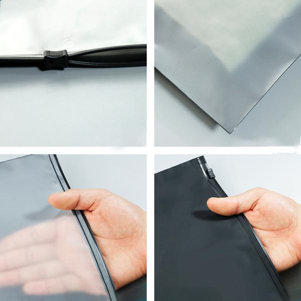 Custom Zipper Lock PVC Plastic Packing Bag Black Frosted For Clothes