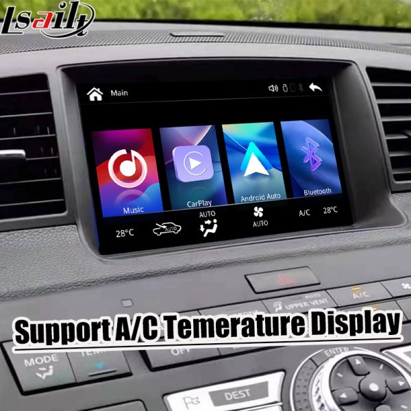 Lsailt 8 Inches CarPlay Screen for Nissan Fuga (Y50)Infiniti 350GT 2005-2008 Android Auto, Mirroring, HD Touch DisPlay
