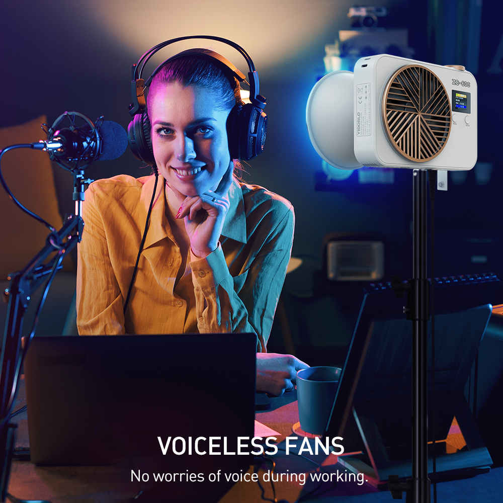 Оптовый портативный светодиодный видеопросвет ZC-60RGB, полный цвет RGB с CCT 2700-7500K