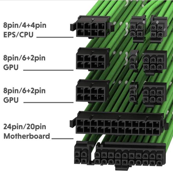 Комплект кабелей расширения электропитания рукава GPU материнской платы ATX 12V 18AWG