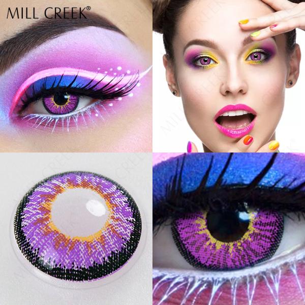 O olho grande roxo de alta qualidade das lentes de contato da cor compõe a ordem do OEM em linha