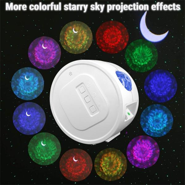 Rechargeable ABS LED Disco Party Light 7.5W Starry Sky Projector Night Light