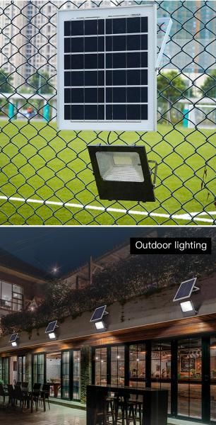 High Lumen Garden Security Solar Powered Flood Lights 80W Remote Control