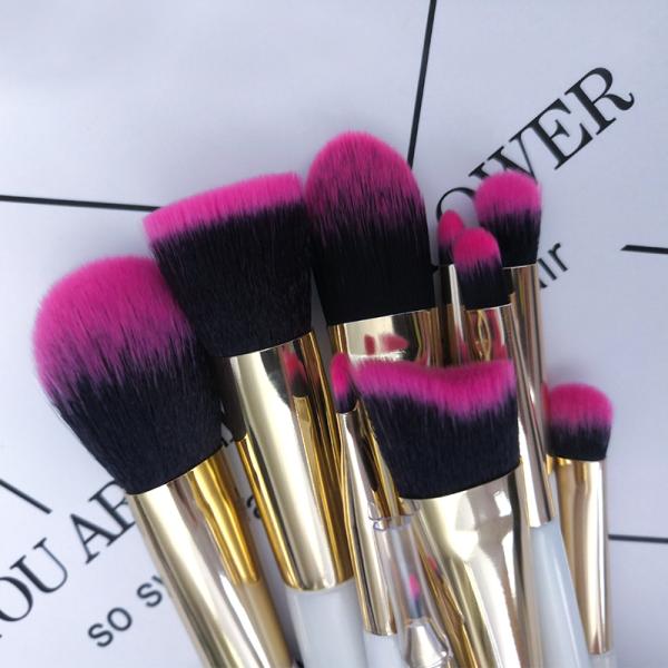 Thoughtful Design Beauty Brushes Set Gradient Hair Durable Wooden Handle