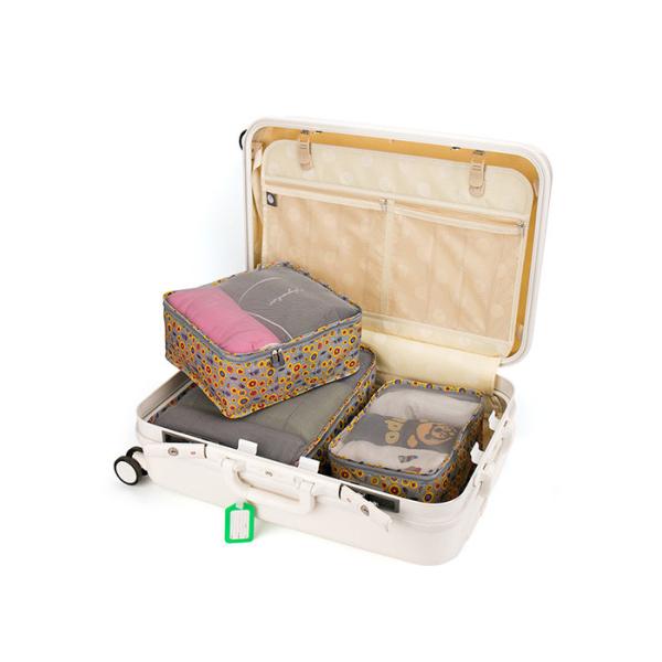 Water Resistant Travel Organizer Bag Nylon 3pcs Set Packing Cubes Shape With Zipper