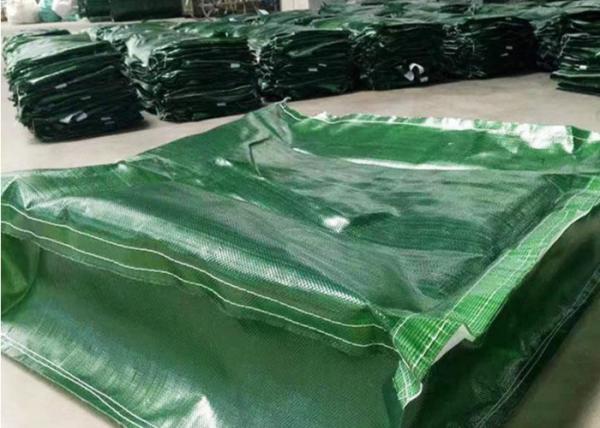 Waterproof 1*1*1m Woven Geotextile PET Gabion Bag ISO SGS