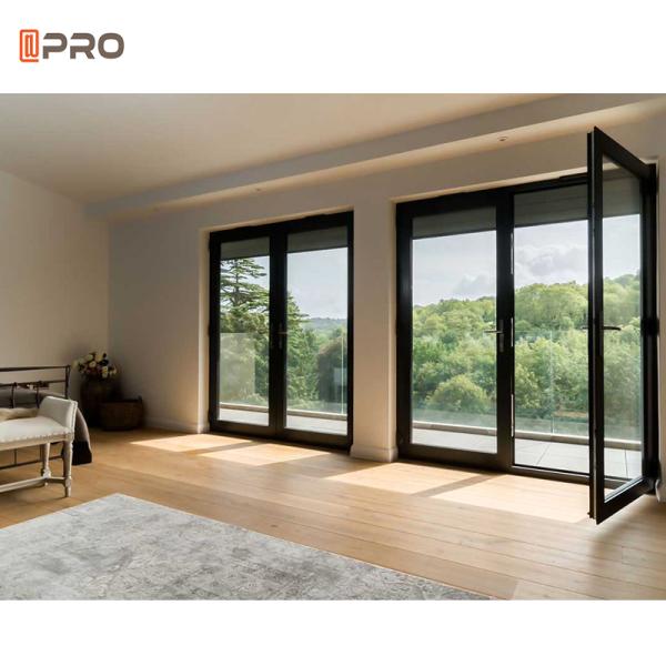 Fixed Blind Aluminium Hinged Doors Swing Casement Double Glass Doors For House