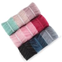 25mm de borda 38mm de rugas fita de organza de poliéster para faixa de cabelo DIY