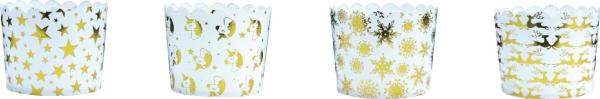 Decorative Food Grade Christamas Paper Cupcake Case Muffin Liners Mini Cupcake Wrappers