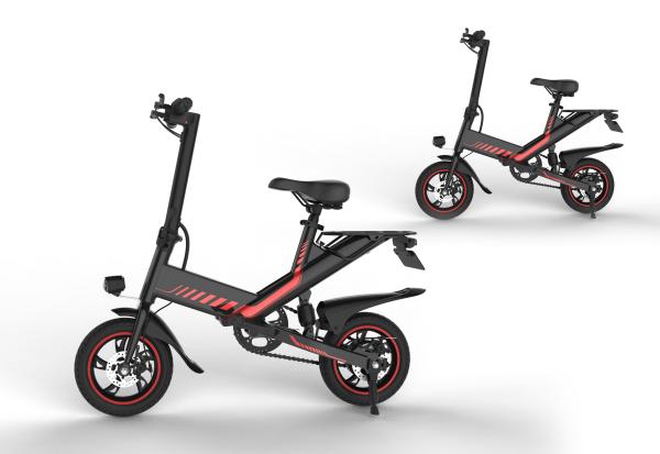 400W Engine Lightest Electric Folding Bike 14 Inch With 15 Degree Slope Road Surface