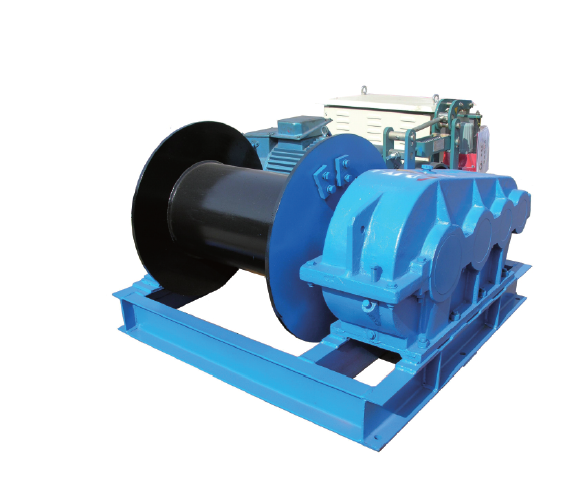Construction industry electric winch with pulling capacity 50KN for heavy cargo draging